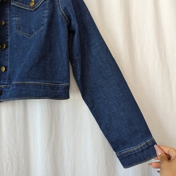 Calvin Klein Denim Jean Cropped Jacket Size Small - Picture 6 of 17